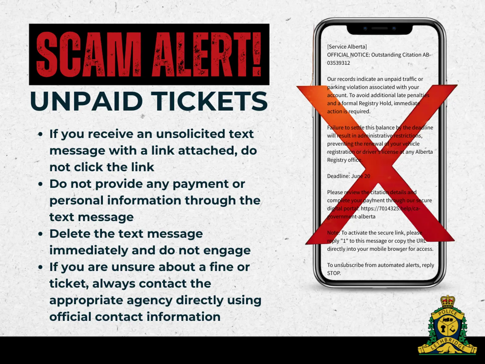 Frauds and Scams | Lethbridge Police Service